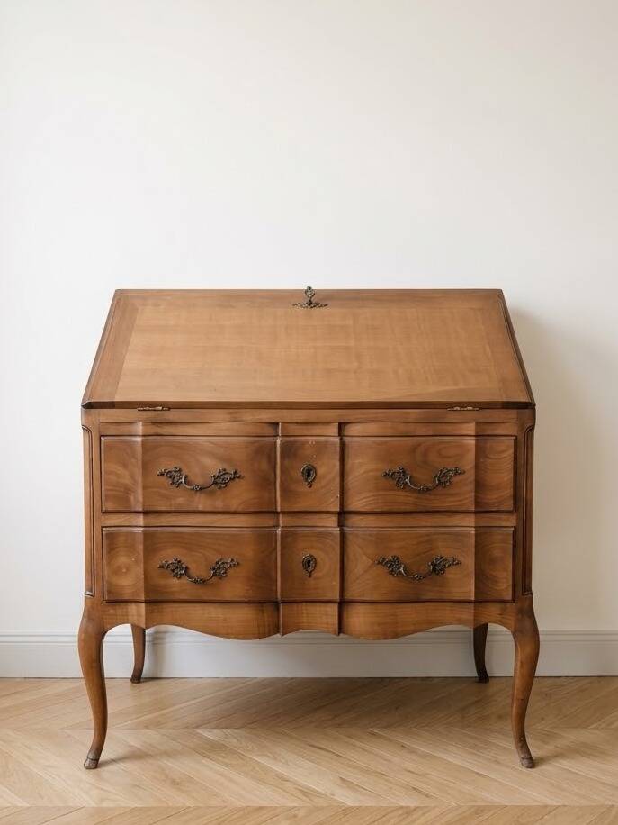 Bureau secrétaire style Louis XV en bois