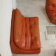 Flexible sofa, orange vinyl and foam, France, circa 1970