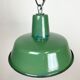 Industrial green enamel pendant lamp, 1960s