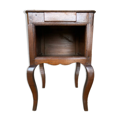 Chevet, table de nuit 1 tiroir en chêne style Louis XV, XIXème