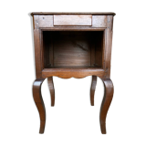Louis XV Nightstand Table Wood Drawer + 19th Century Oak Vintage Case