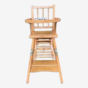 Wooden baby high chair