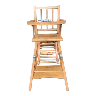 Wooden baby high chair