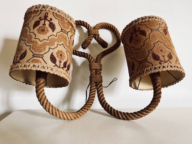 Large rope wall lamp
