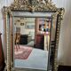 Trumeau mirror - marble, gilded, oak