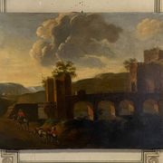 Italian landscape, oil on canvas, late 18th century