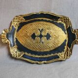 Lot of 3 vintage Florentine trays made of gilded wood