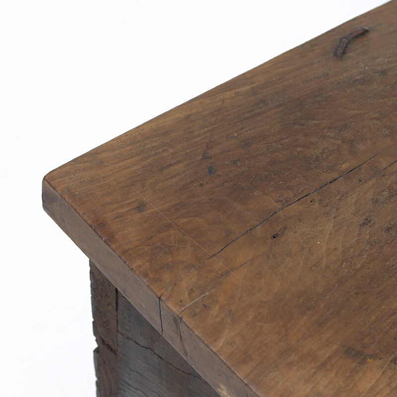 Rustic 18th Century Farmhouse Antique Primitive Six Plank Spanish Chest