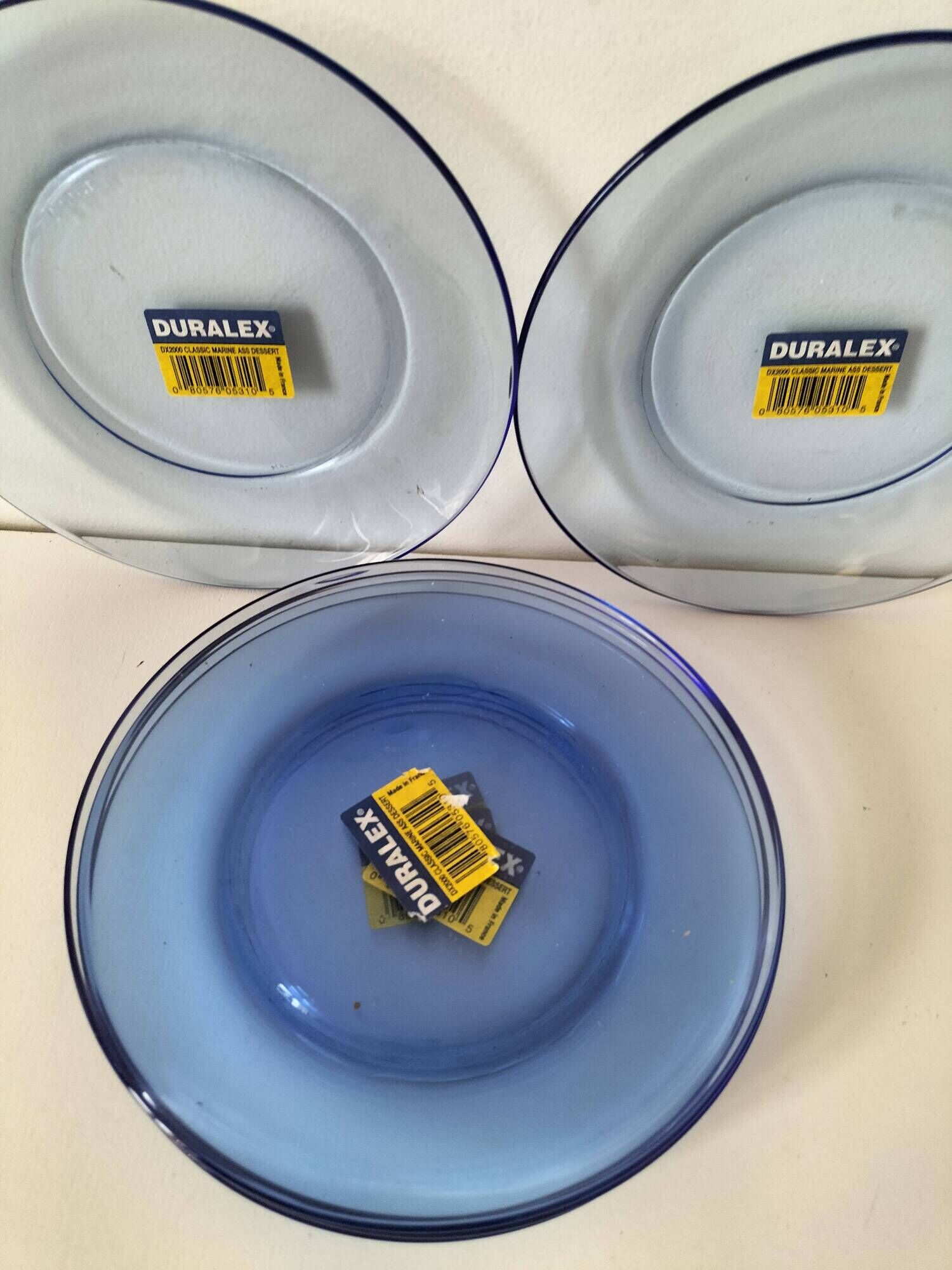 6 Duralex dessert plates – new with tags