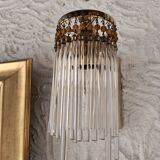 Applique murale laiton et pampilles cristal