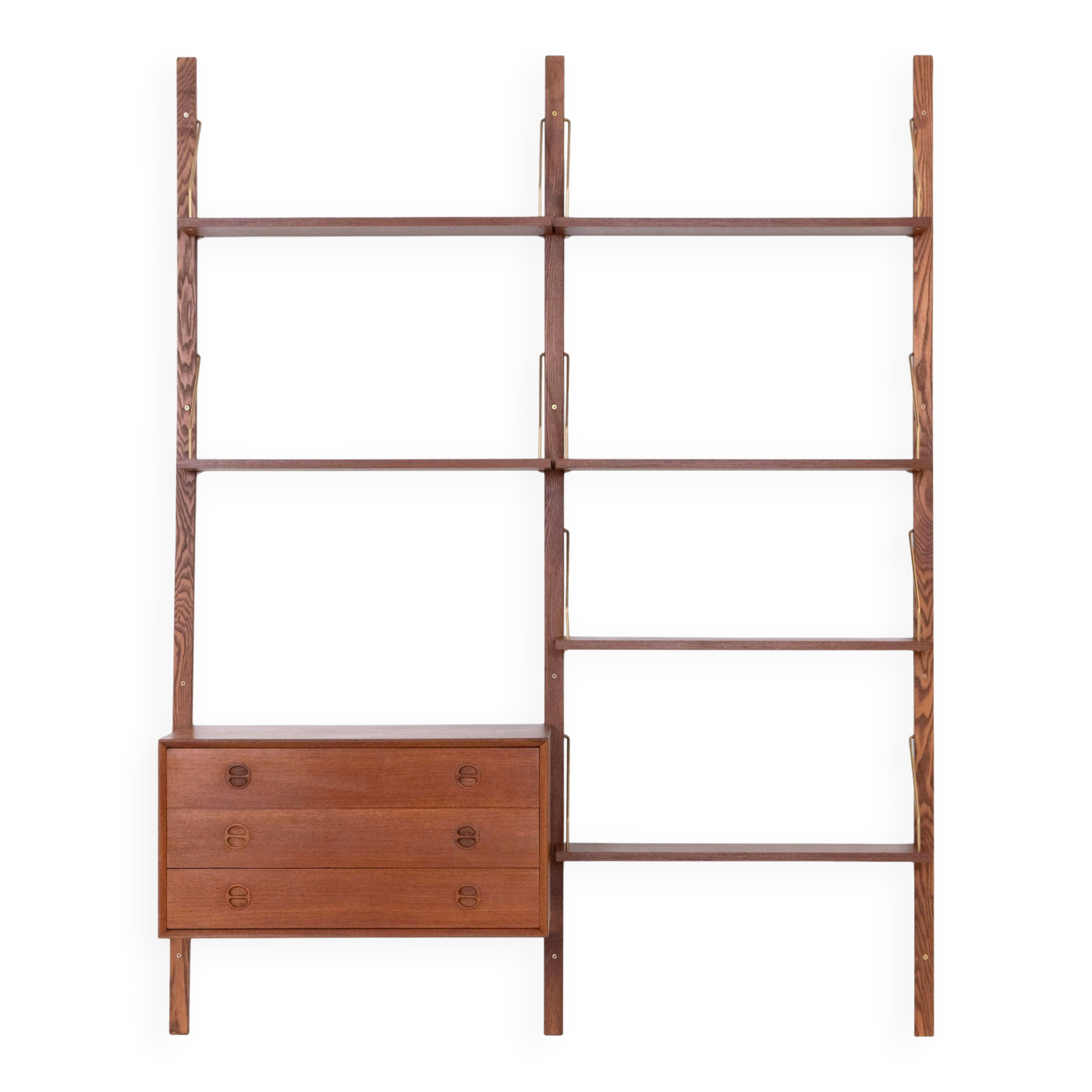 Teak modular shelving unit, Danish design, 1960s, made in Denmark