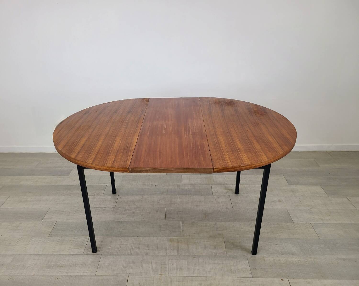Vintage round dining table designed by Marcel Gascoin 1960s