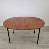 Vintage round dining table designed by Marcel Gascoin 1960s