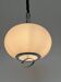 Suspension scandinave monte et baisse en opaline et chrome