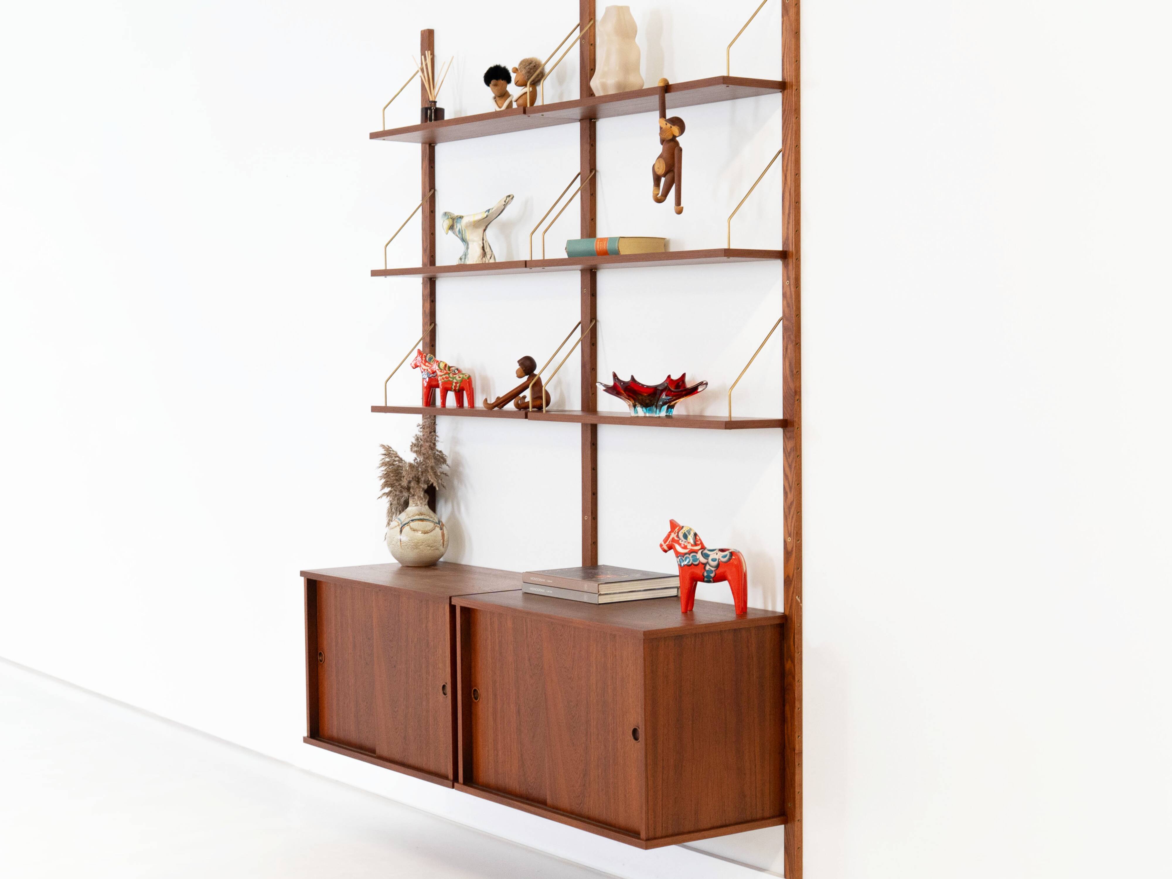 Teak modular shelving unit, Danish design, 1960s, made in Denmark