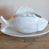 Longwy and Onnaing earthenware fish service, Copenhagen model