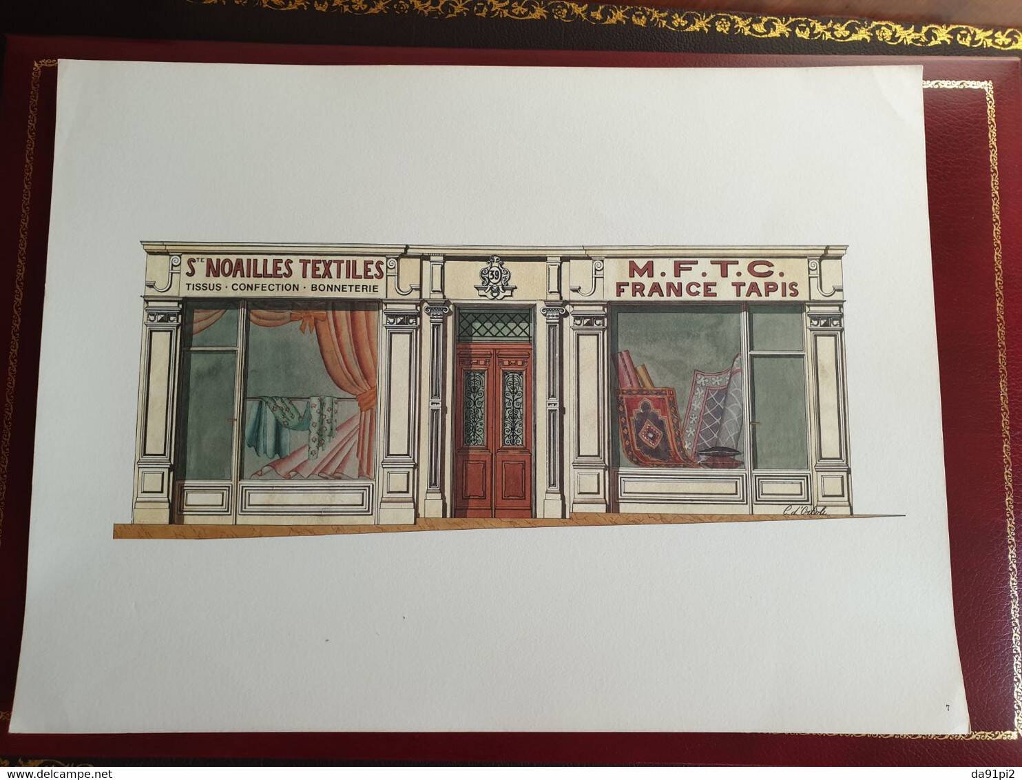 Charme de Marseille lot de 12 grandes lithographies bâtiments C. d'Ortoli