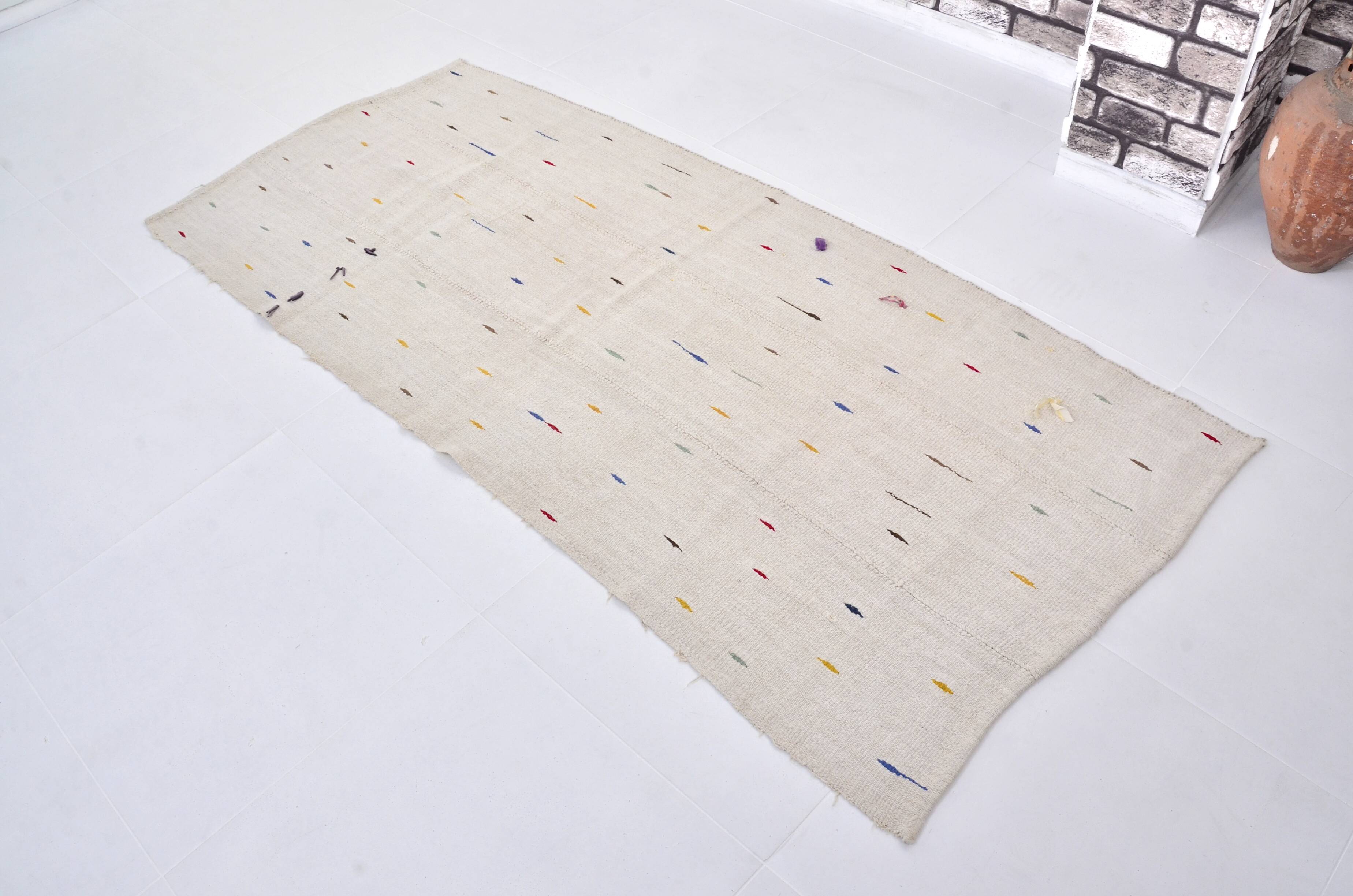 Anatolian Decorative Tribal Hemp Kilim Rug  sku 3652