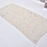 Anatolian Decorative Tribal Hemp Kilim Rug  sku 3652