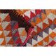 1970s Vintage Turkish Hand-Knotted Wool Cotton Orange Runner Rug 85x330