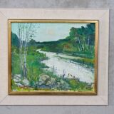 Oil on canvas by Gunnar Herman Berglund 1970