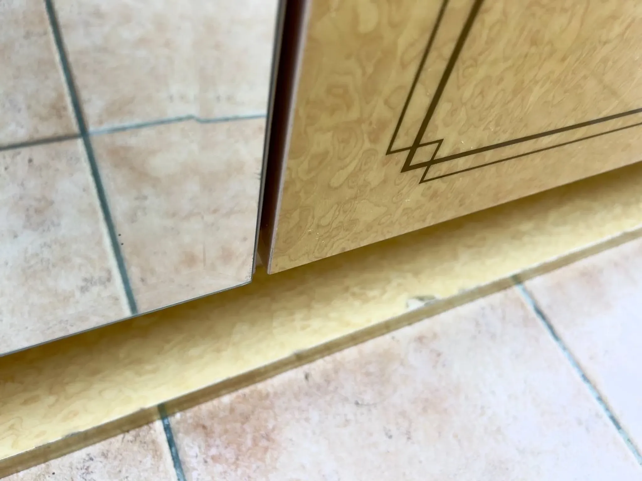 Vintage sideboard with doors and mirror elements – storage furniture