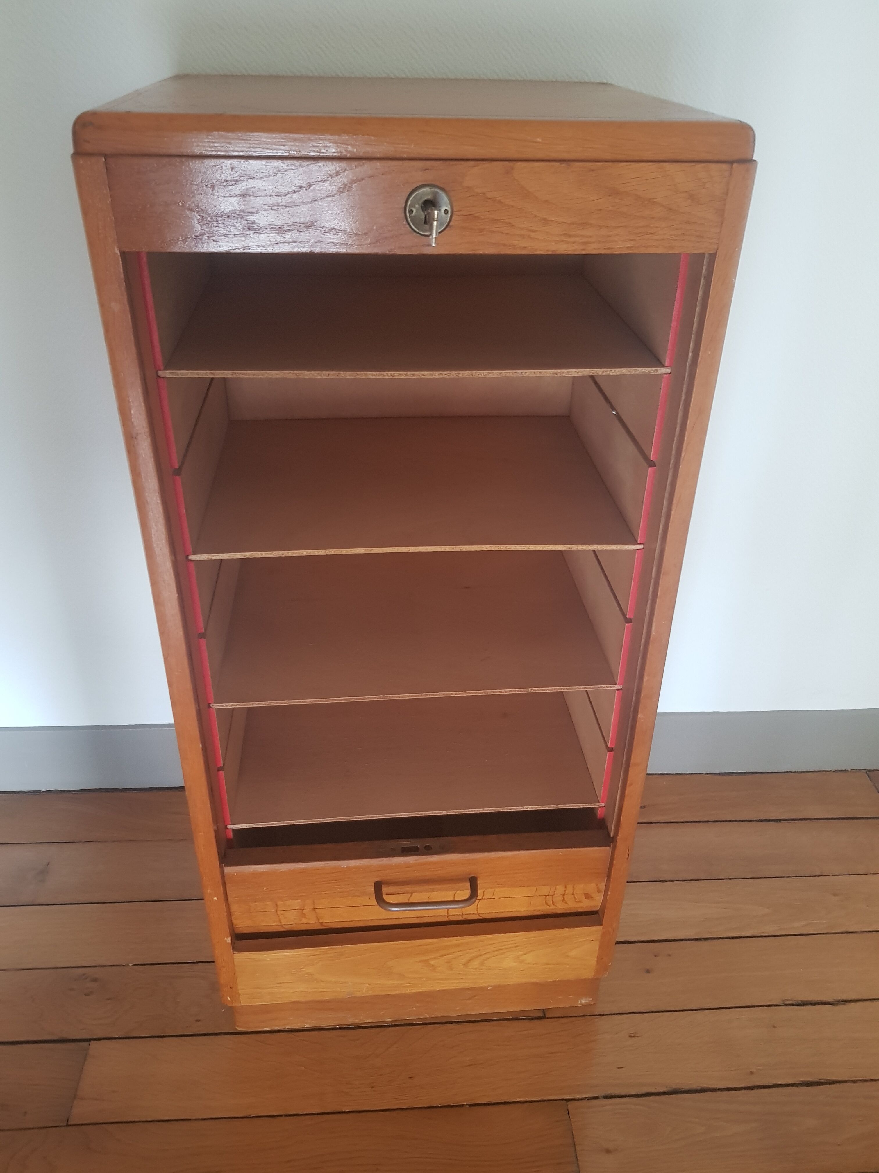 Furniture with a sliding drawer