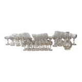 Service de verres 62 pièces en cristal taillé