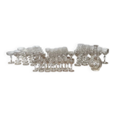 Service of 62 pieces cut crystal glasses