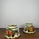 Pair of hand-painted ceramic pendant lights, 1980