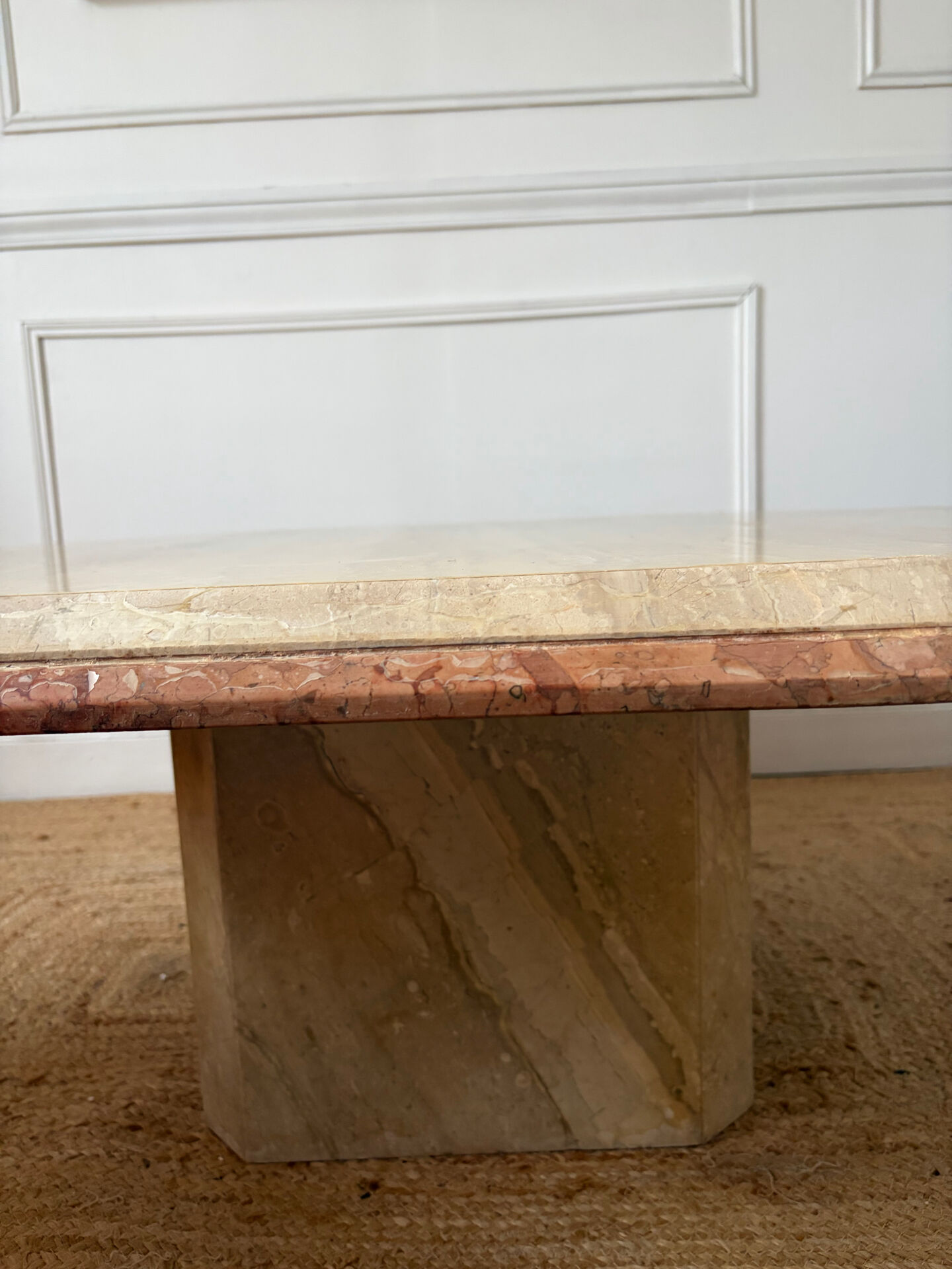 Vintage travertine coffee table