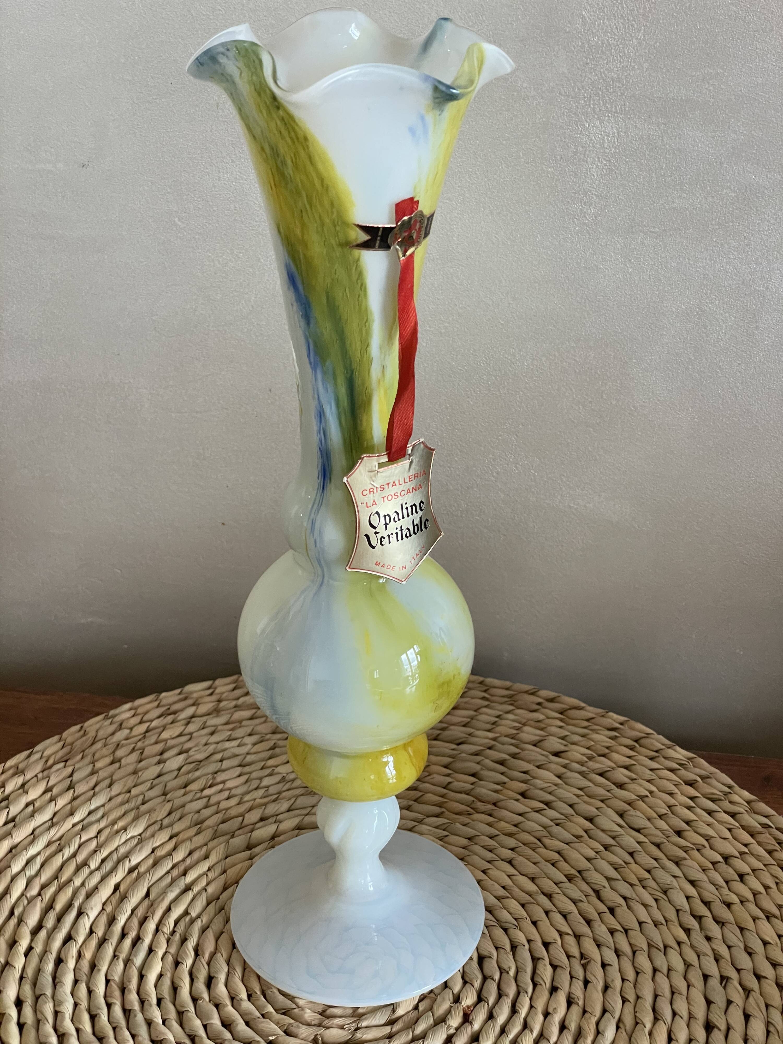 Opaline vase from Florence Italy