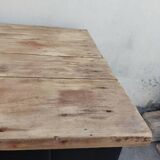 Black patinated old farmhouse table