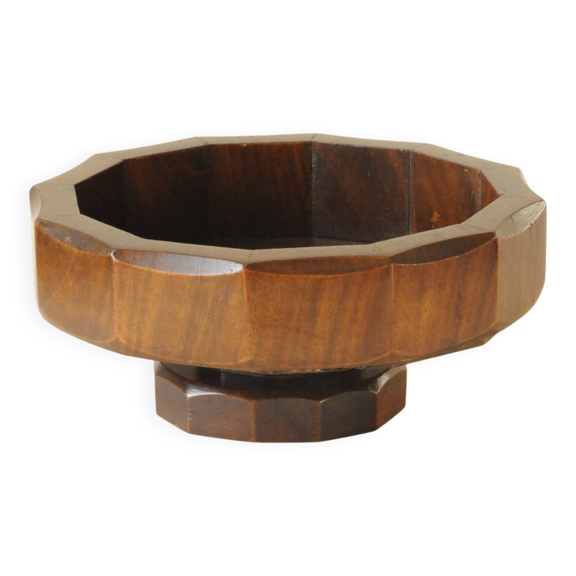 Vintage Wooden Coupe - Geometric Design Octagonal Cut-Outs Centre Table