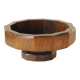 Coupe, centre de table octogonal vintage en bois