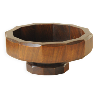 Vintage Wooden Coupe - Geometric Design Octagonal Cut-Outs Centre Table