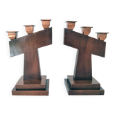 candlestick set Art Deco 1930s