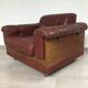 Leather armchair design, 60s