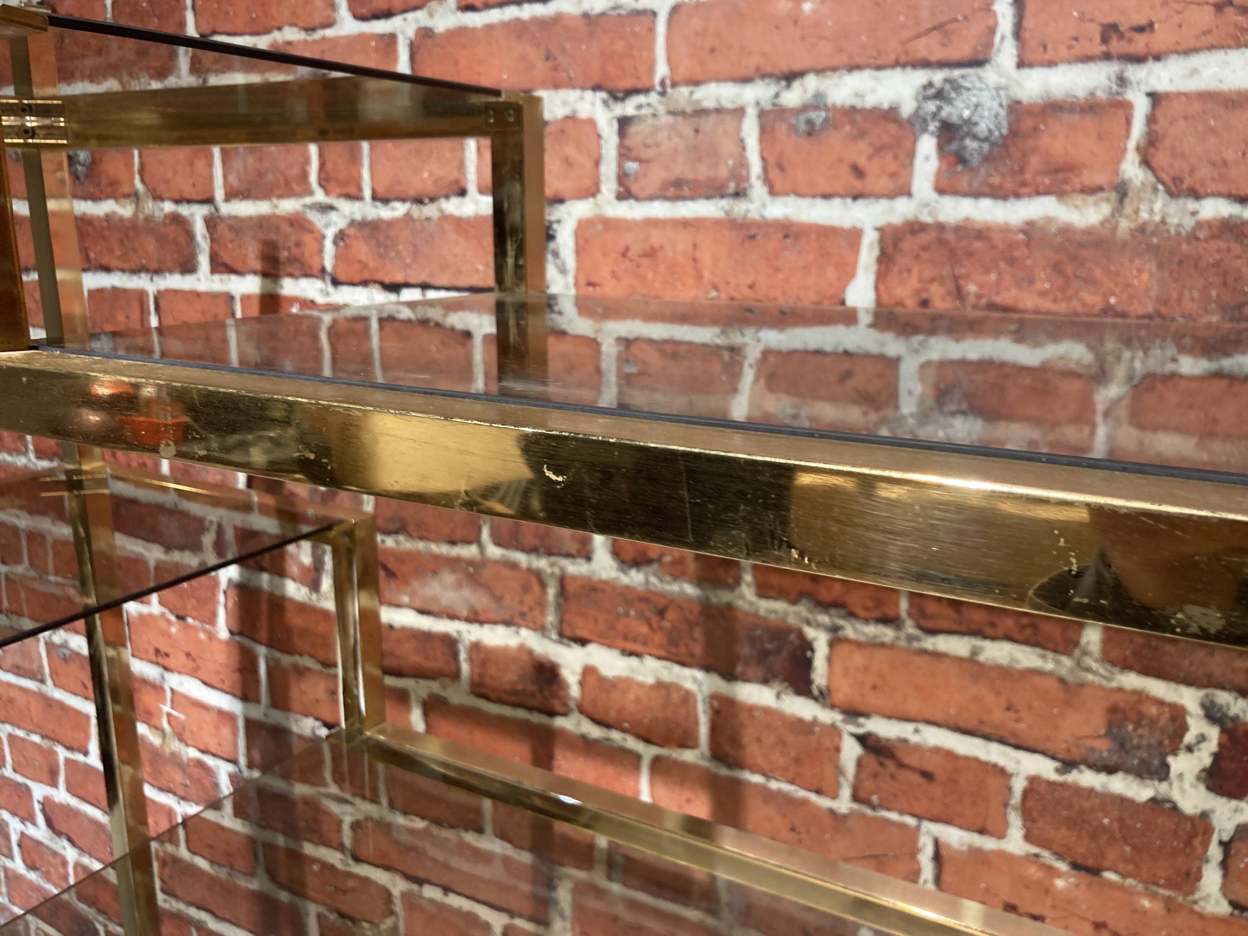 Gold metal shelf