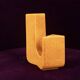 Sculptural Amber Ceramic Space Age Vase, Italy 1970