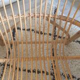Rattan shell armchair