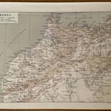 Old map of Morocco - 1910