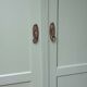 Antique painted green wooden wardrobe