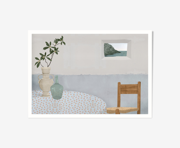 Lucarne et dame jeanne