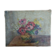 Flowered scene painting by A. Schwerz 1946