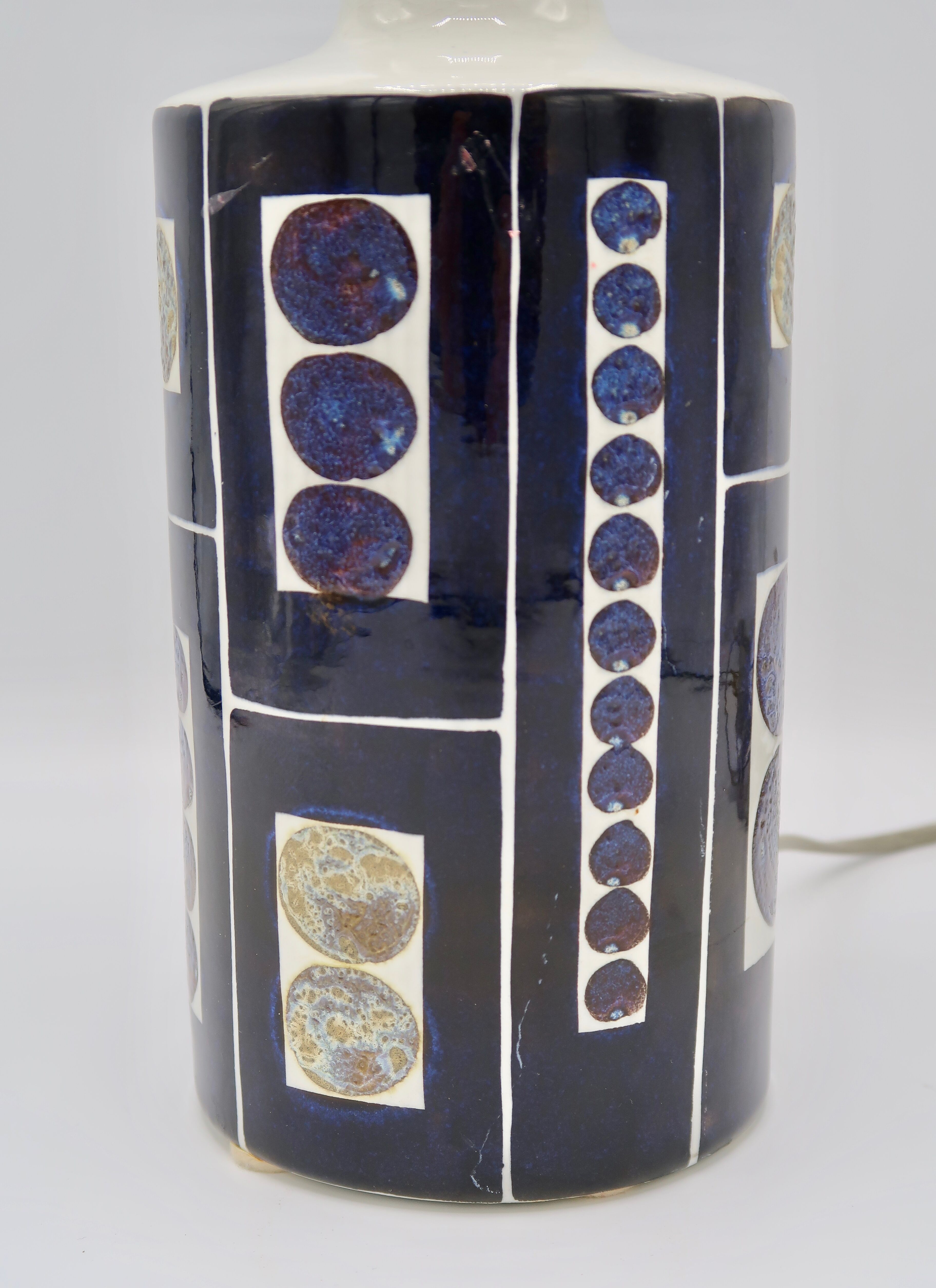 Table ceramic Inge Lise Koefoed, Denmark 1960's lamp