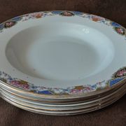 Set of 6 deep plates Digoin Sarreguemines
