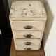 Vintage white wooden art deco chiffonier