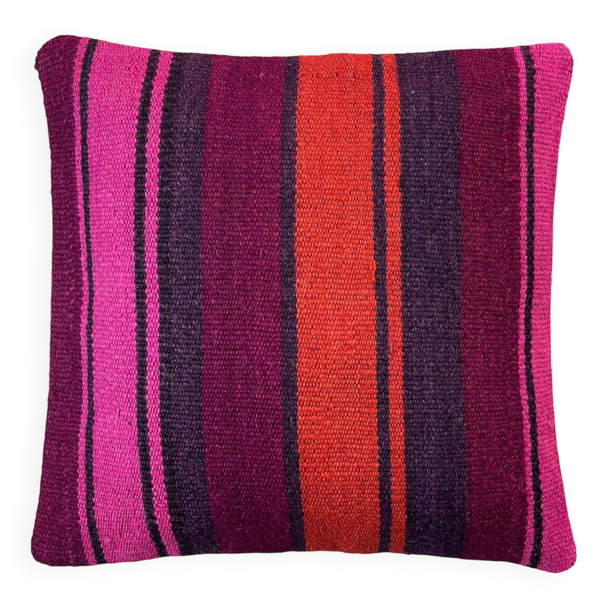 Housse de coussin en kilim turc vintage, 40 x 40 cm