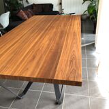 Walnut dining table and metal feet